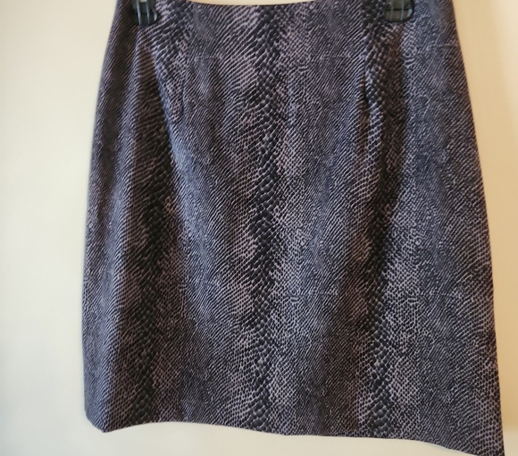 Elegant Black and Gray Snake Print Skirt - Picture 1 of 6